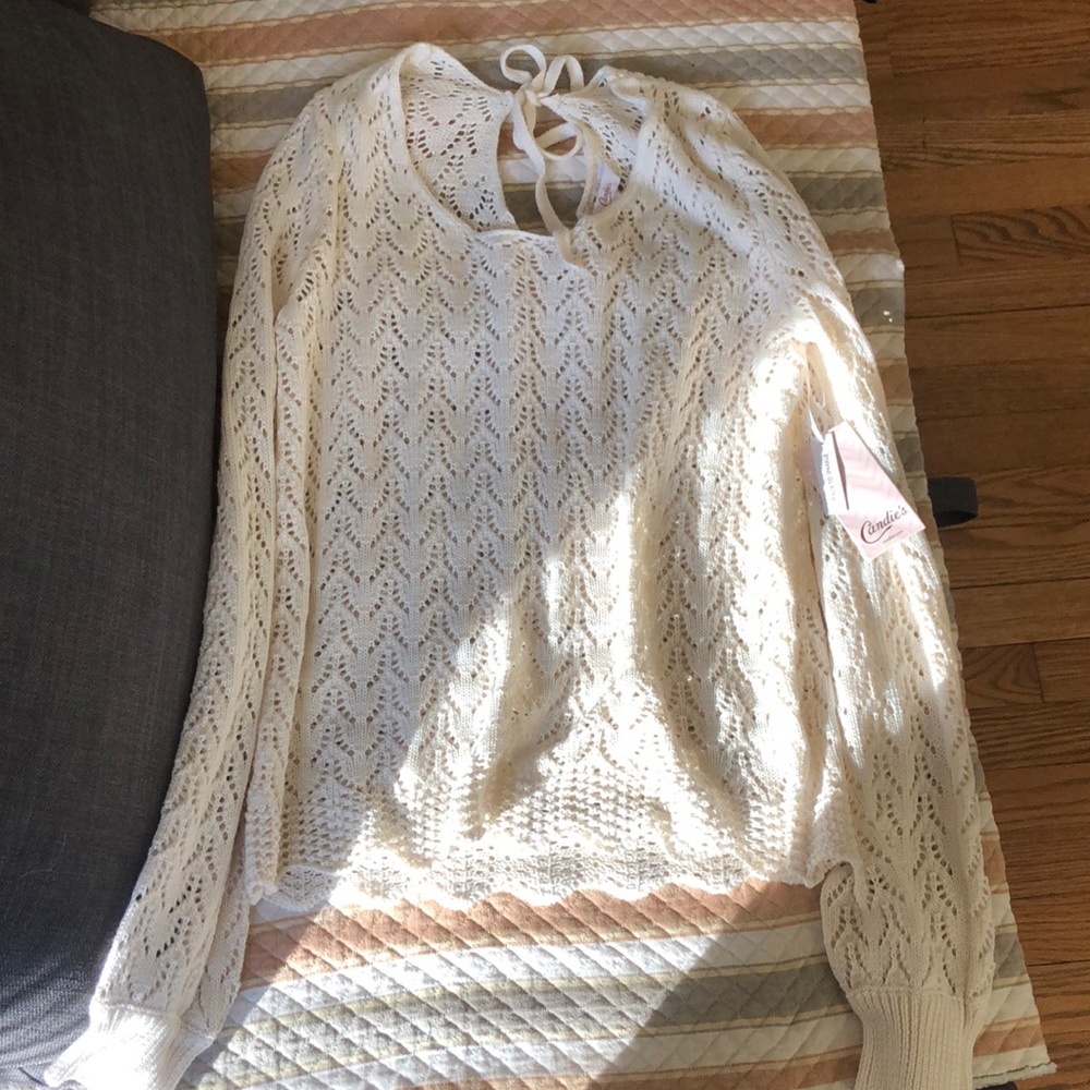 Ivory silk top